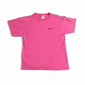 Nike Women's Pink Short Sleeve Tee #vintage#embroidered